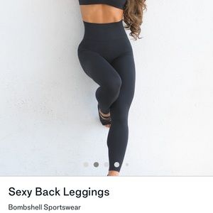 Bombshells sexy back leggings in black - medium